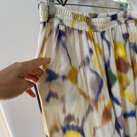 ba&sh FIPAN Printed Palazzo Wide Leg Pants 10 NWOT - Picture 15 of 15